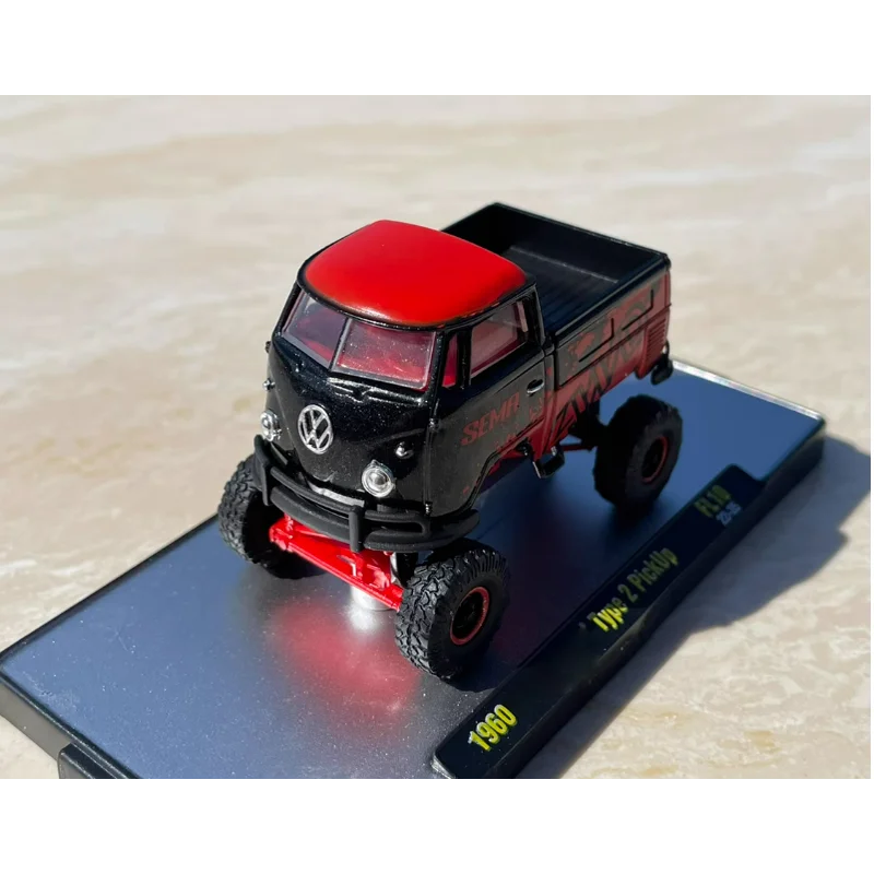 Diecast Scale 1:64 T1 pickup truck Alloy Car Model Metal Vehicle Decoration Gift Collection Display