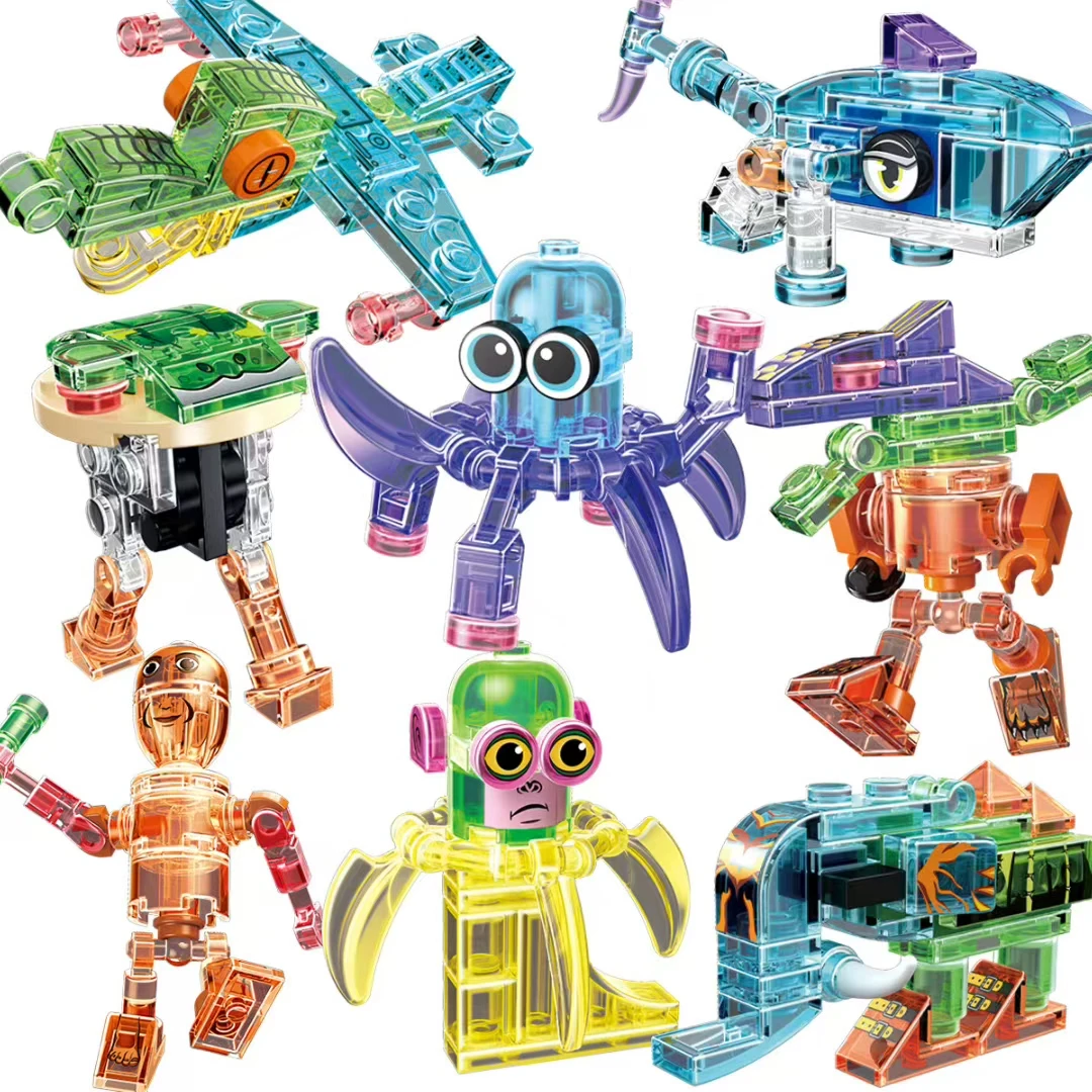 Anime AI Shanhaijing Tung Tung Sahur Holz Stick Menschen Bestehen Abstrakte Bausteine Geschenk Spielzeug Ornament Ziegel Puppe Modell