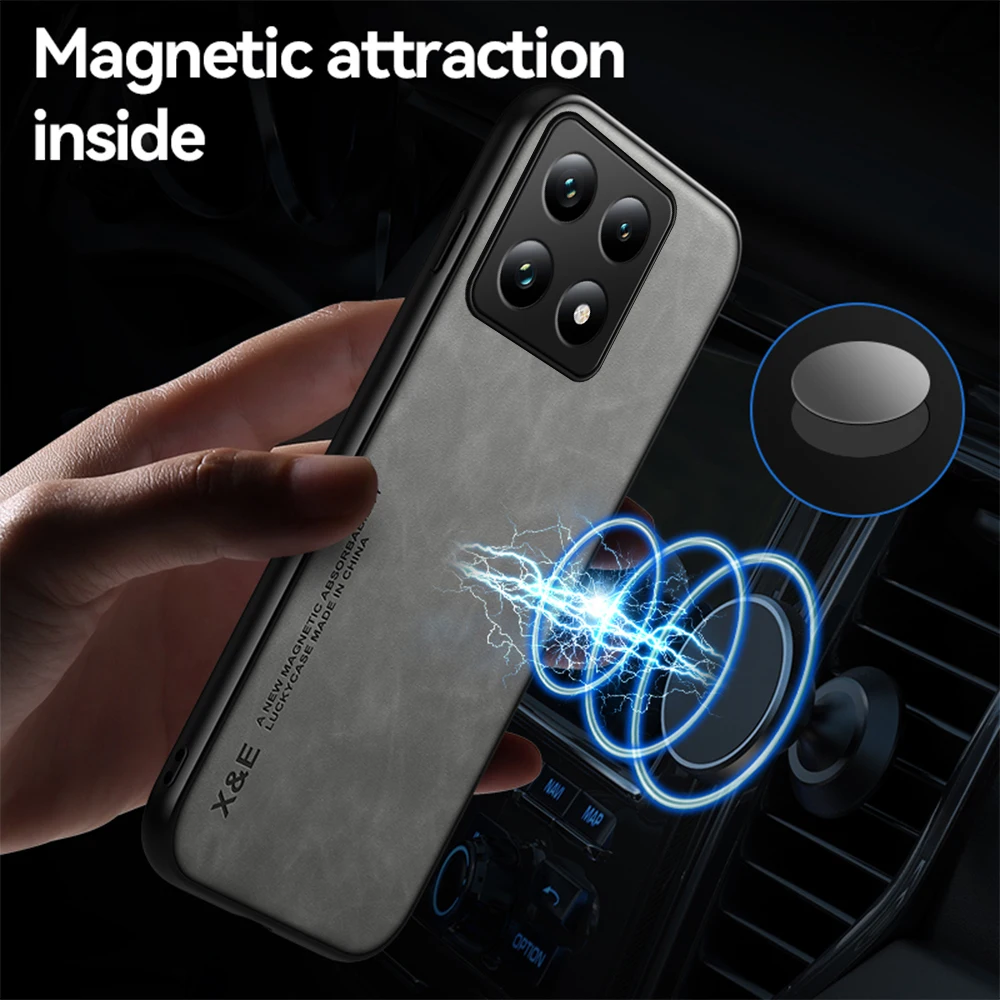 Magnetic Leather Case For Xiaomi 14T Pro 2024 6.67 inches Skin Feel Phone Shell Mi 14 T 14Tpro Xiaomi14T Mi14T Xiami Xaomi Xiom