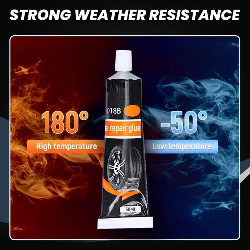 30ml Tire Repair Black Glue Liquid Strong Rubber Wear-resistant Non-corrosive Glue High Temperature Tyre Puncture Repair Tools