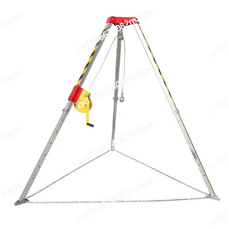 Emergency Rescue Tripod with Retractable Aluminum Alloy Design for Wellhead and Fire Rescue Operations