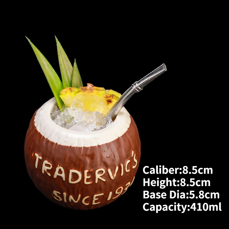 USEEKRIL Tiki Becher Hawaiianische Cocktail Tassen Kreative Keramik Lustige Tasse Tiki Tassen Bier Getränke Becher Wein Becher Bar Werkzeuge Geschenk Für Freunde 9