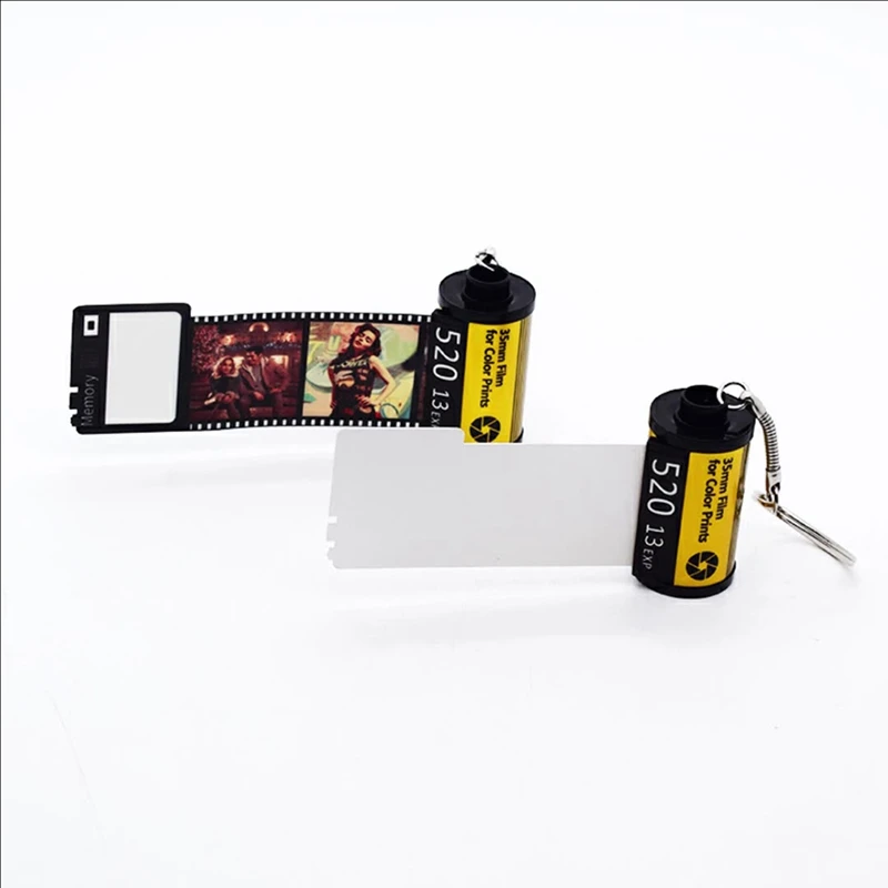 6Pack Sublimation Film Roll Keychain Customized Keychain With Picture Camera Memory Reel Gifts
