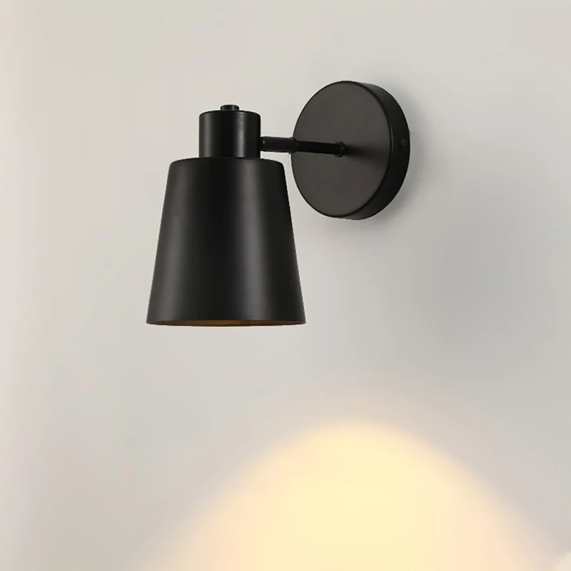 Vintage Adjustable Wall Mounted Sconce Bedside Lamp for Bedroom Study Decoration Led Interior Wall Lighting Fixtures Black Brass