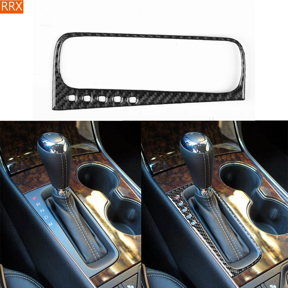 Transmission Stick Shift Gear Panel Carbon Fiber Sticker For Chevrolet Impala 2014-up Car Interior Decorative Accessories