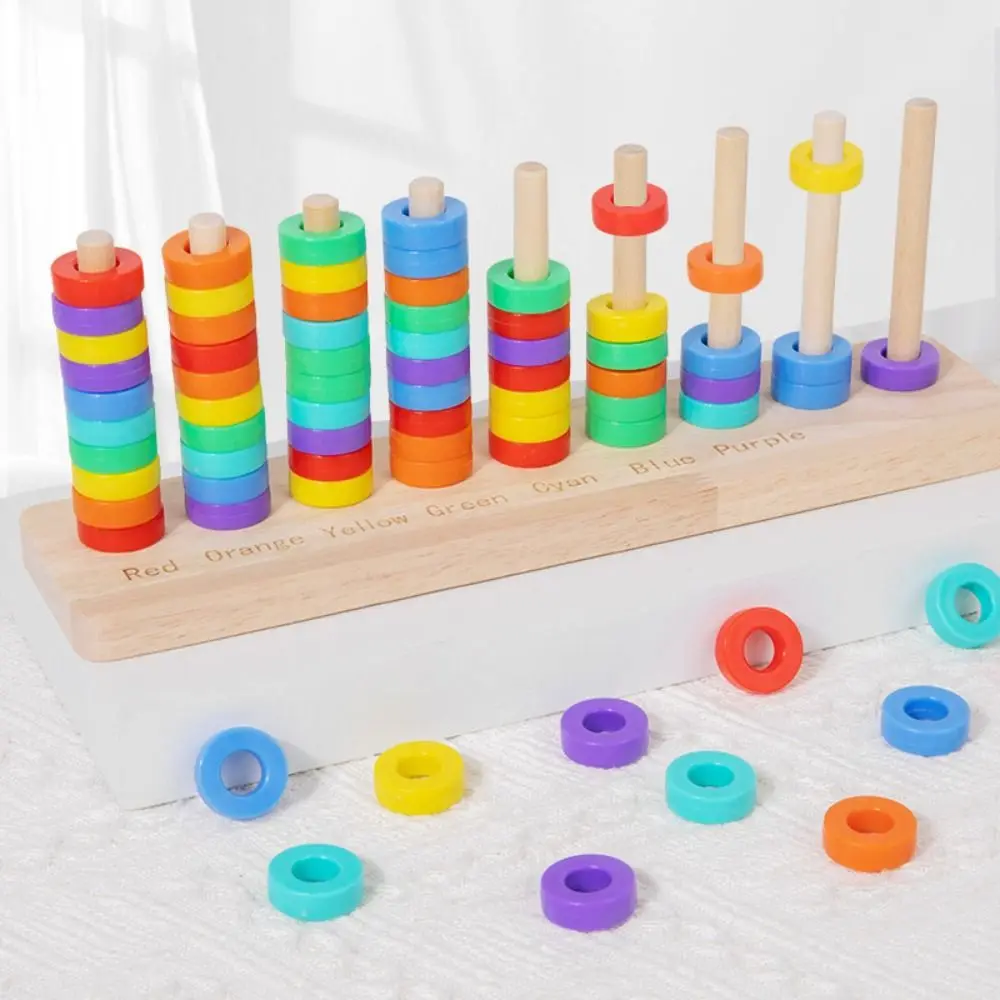 Sorting Design Wooden Sorting Color Recognition Educational Montessori Non-Toxic Sensory Play Stacking Birthday Gifts