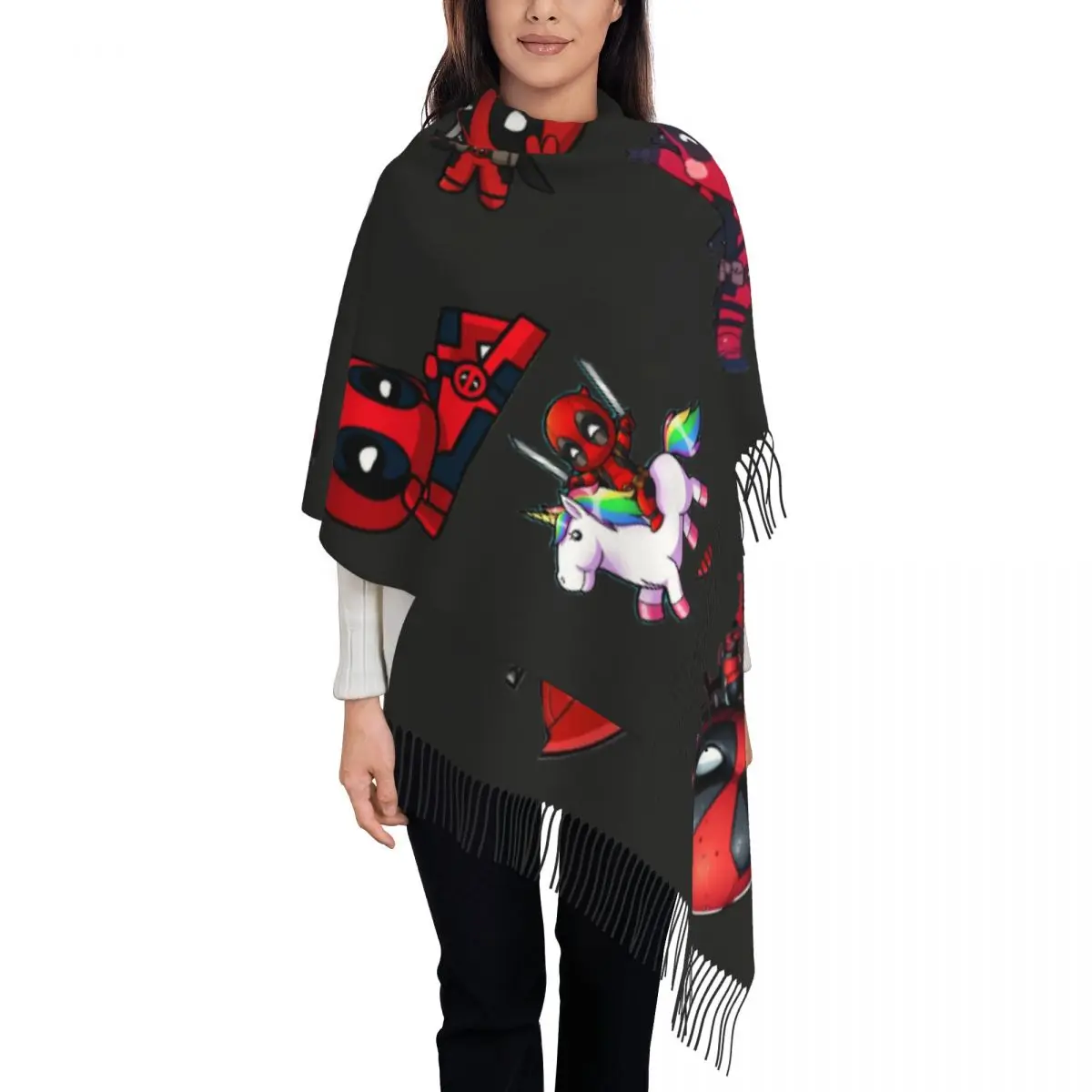 

Custom Printed Deadpool Movie Scarf Men Women Winter Fall Warm Scarves Shawl Wrap