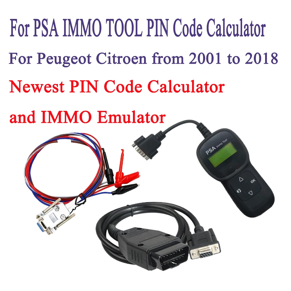 For PSA IMMO Tool Mark Key Simulator for Peugeot Citroen from 2001 to 2018 Newest PIN Code Calculator and IMMO Emulator