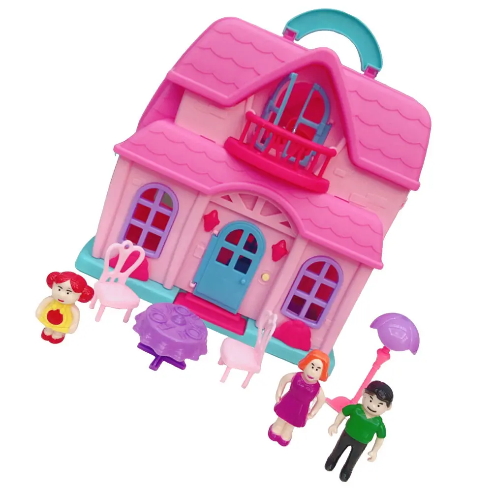 1set-exquisite-diy-plastic-house-kit-for-kids-creative-family-role-play-activity-with-complete-furniture-pink-mini-house-mold