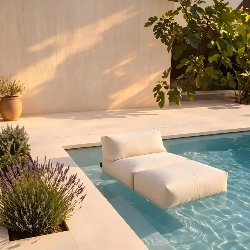 Customizable inflatable pool floating sofa bed, suitable for five-star resort pool decoration and guest leisure