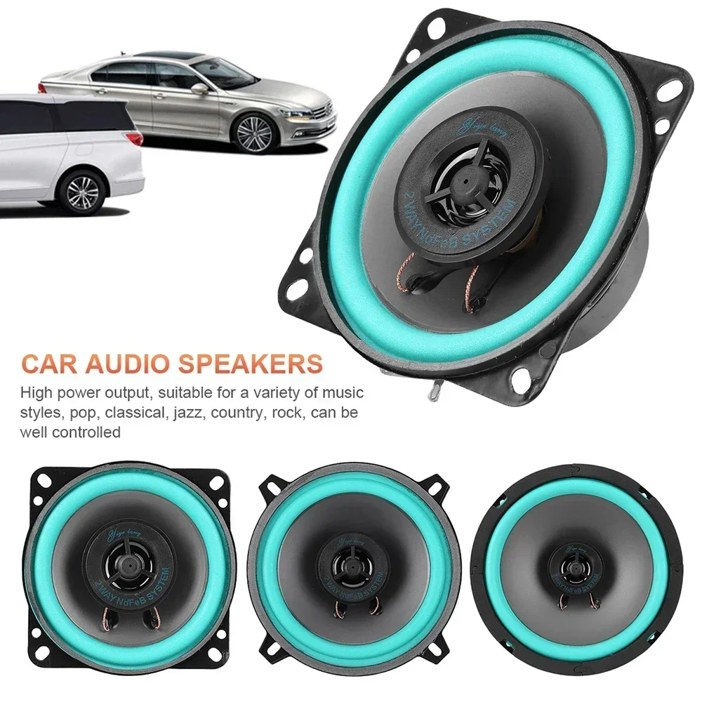 4/5/6.5 Inch 100W 2-Way Car HIFI Coaxial Speaker Quality Music Door Full High Range Stereo Speaker Audio Tweeter Mid-wo