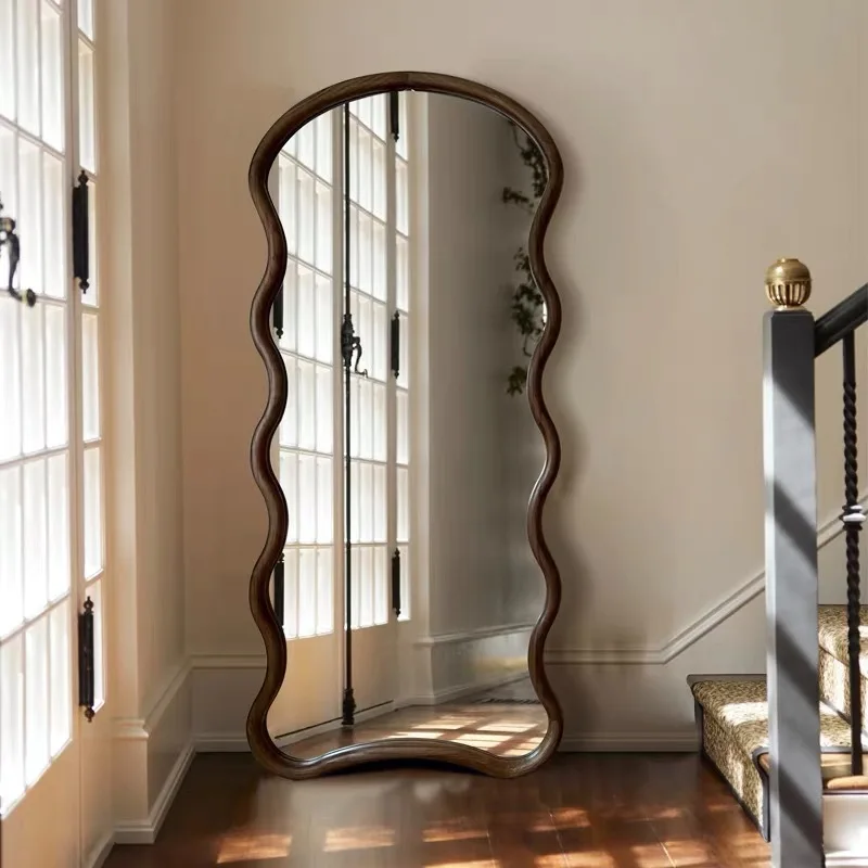 

mirror household special-shaped wall-mounted full-length girls' bedroom fitting mirror living room
