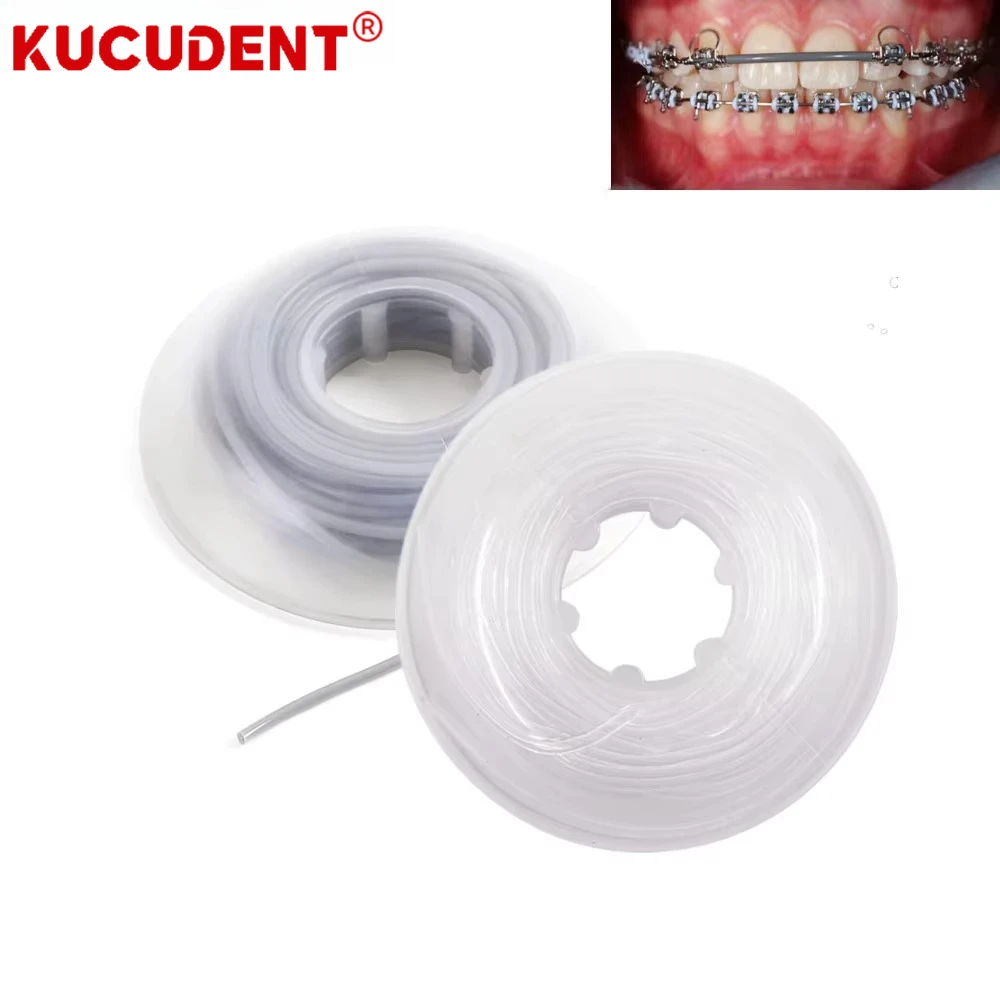 5m/Roll Dental Orthodontic Elastic Arch Wire Sleeve Tubing Plastic Cannula I.D 0.037