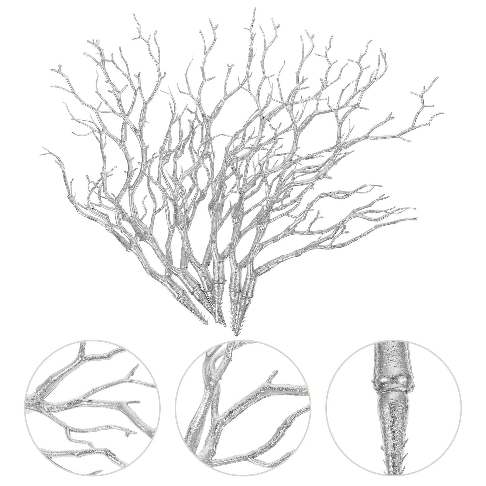 

6pcs Artificial Tree Fake Faux For Home Decor Party Garden Decoration Fake Branches Decorative Stems Vase Filler Household