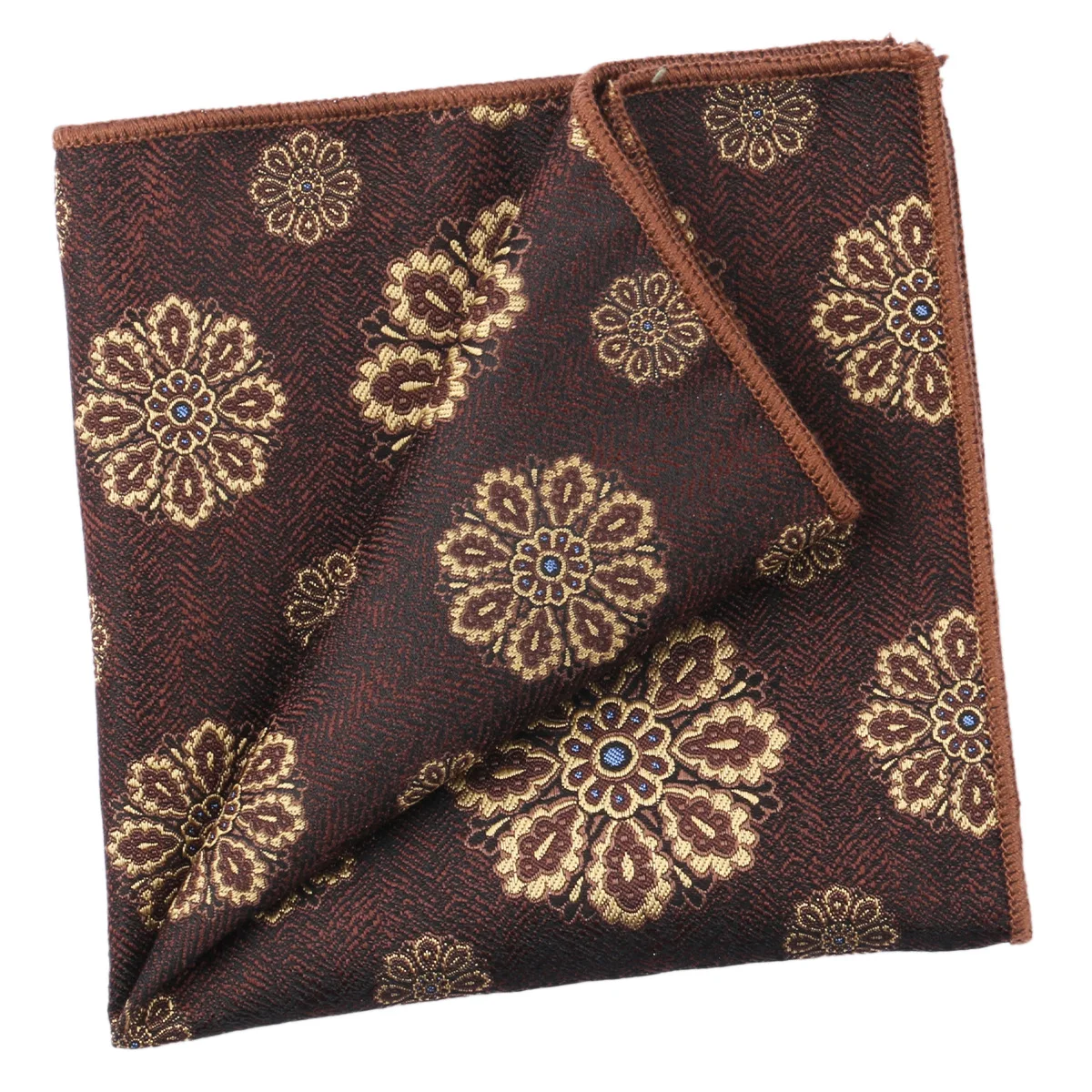 2 قطعة بدلة رجالية رسمية للأعمال وشاح جيب قميص مربع صغير منديل بدلة الصدر وشاح حريري إكسسوارات لون القهوة