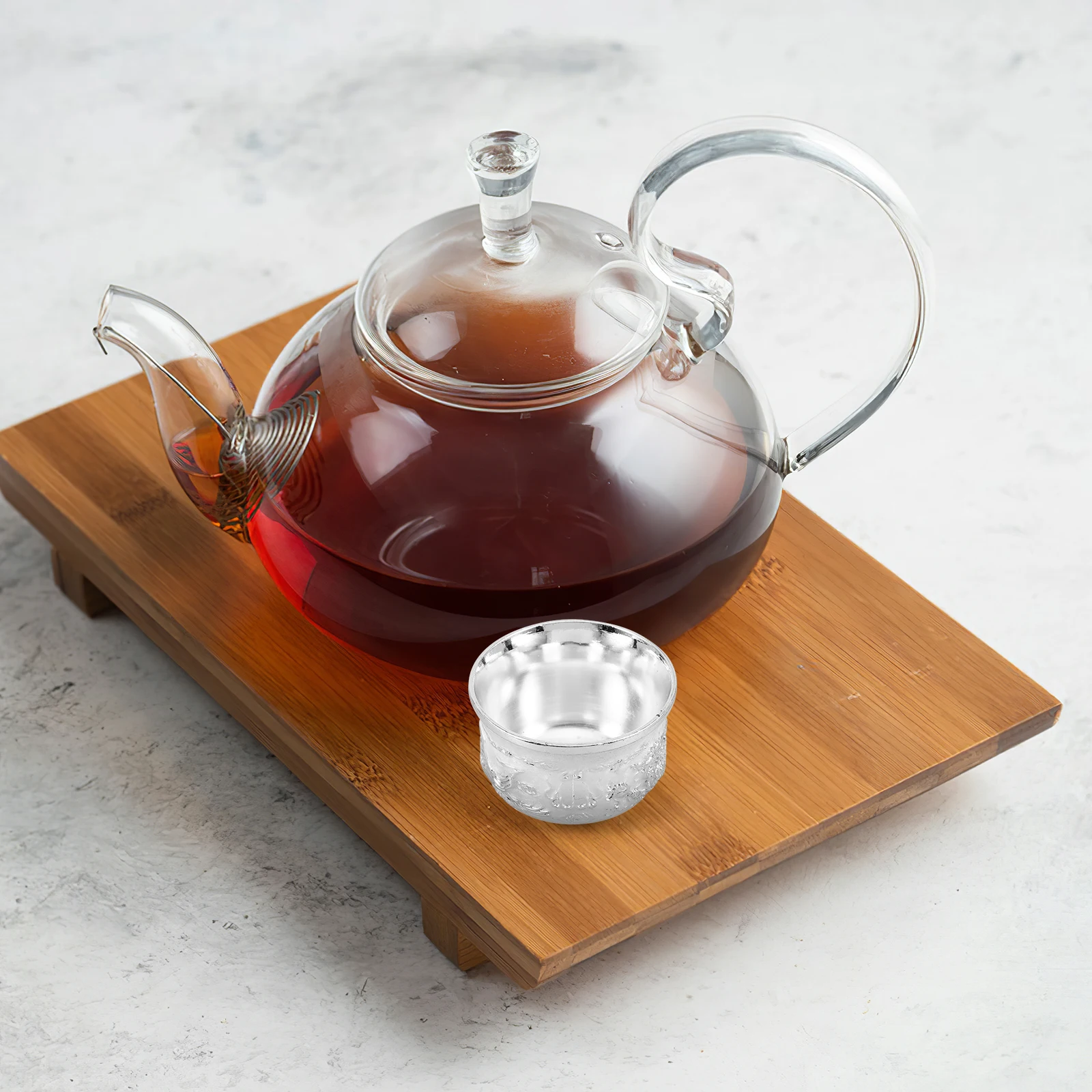 

Chinese Style Tea Cups Retro Metal Teaware Vintage Drink Cup For Home Decor Coffee Juice Wine Zinc Alloy Pattern