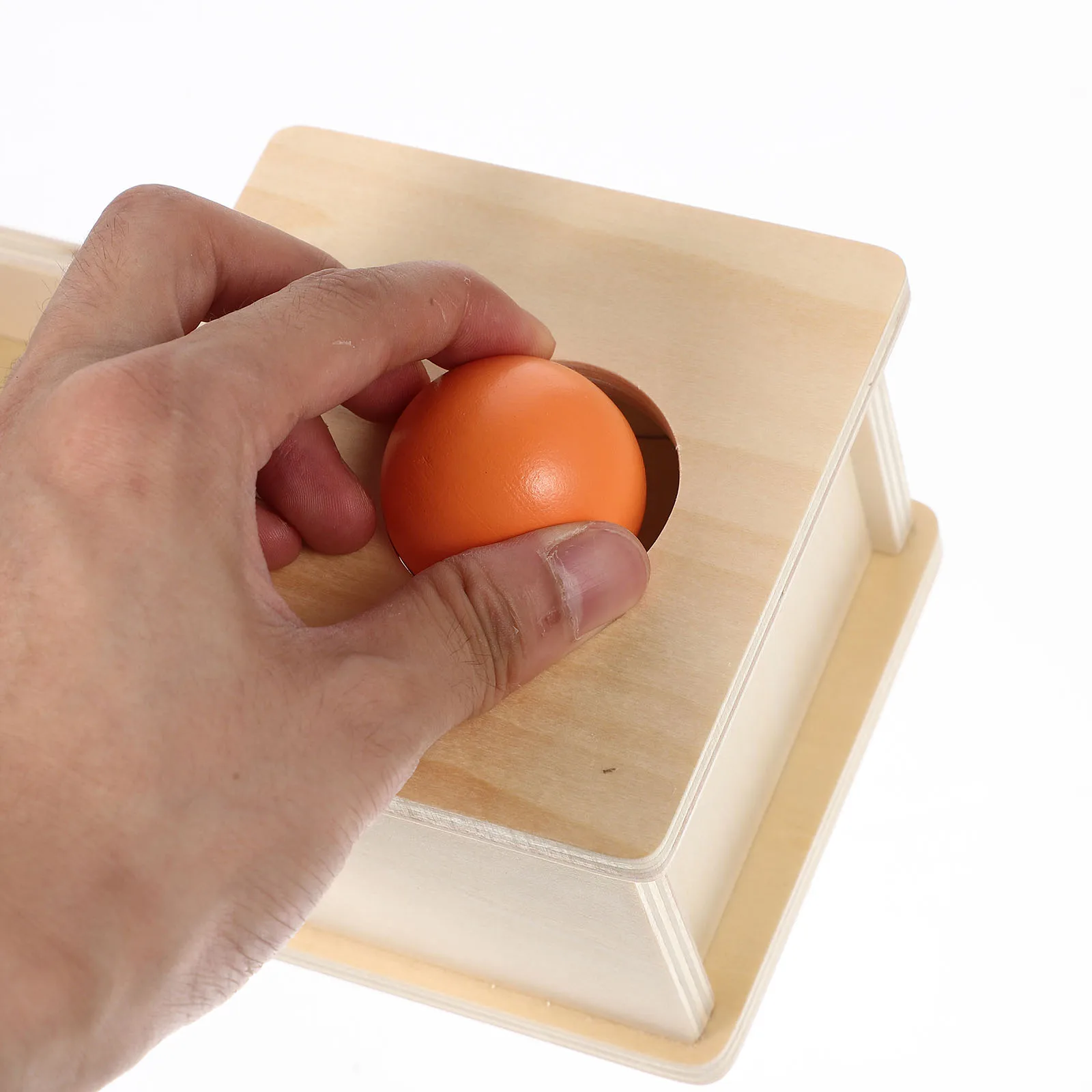 Giocattolo educativo per bambini Scatola per permanenza di oggetti Montessori per bambini Scatola per martelli Macaron Giocattoli in legno Moneta Palla Scatola per cassetti per tamburi tessili