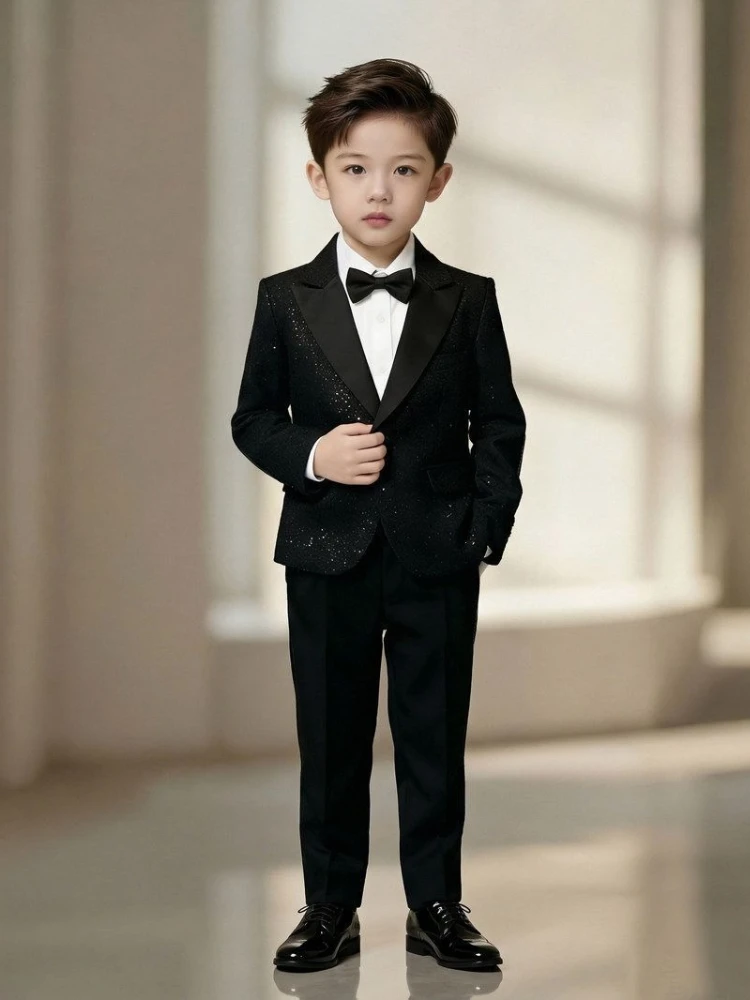 Boys Suit Set 2026 New Fashion Blazer Pants Formal Outfit for Kids Wedding Party School Performance