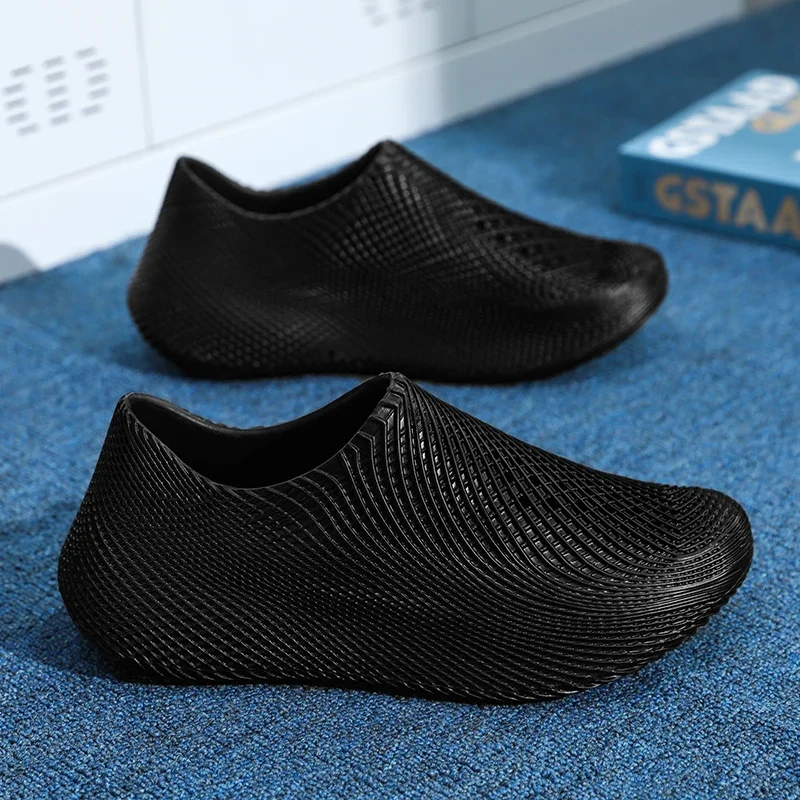 

Impression 3D Men Sandals Fashion Thick Sole Soft Men Casual Shoes Breathable Beach Luxury Unique Men Shoes Flats