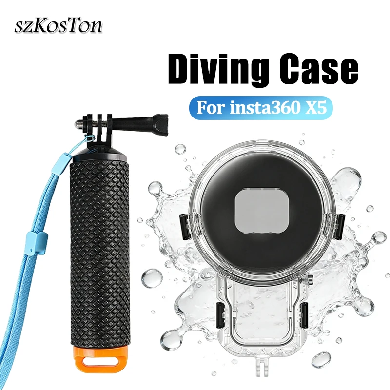 

Invisible Dive Case Pro For Insta360 X5, 50M Completely Invisible Design Allows For Seamless 360 Underwater Shots Accessories