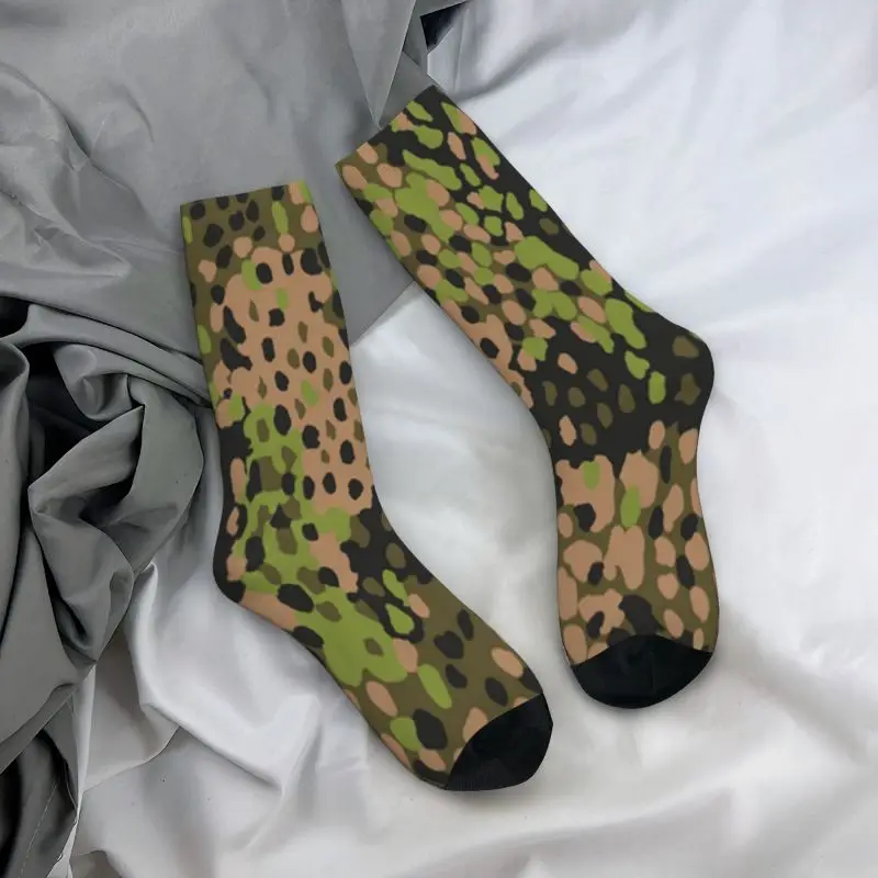 WW2 Camo Men's Crew Socks Unisex Kawaii 3D Printed Germany Arm Military Camouflage Dress Socks