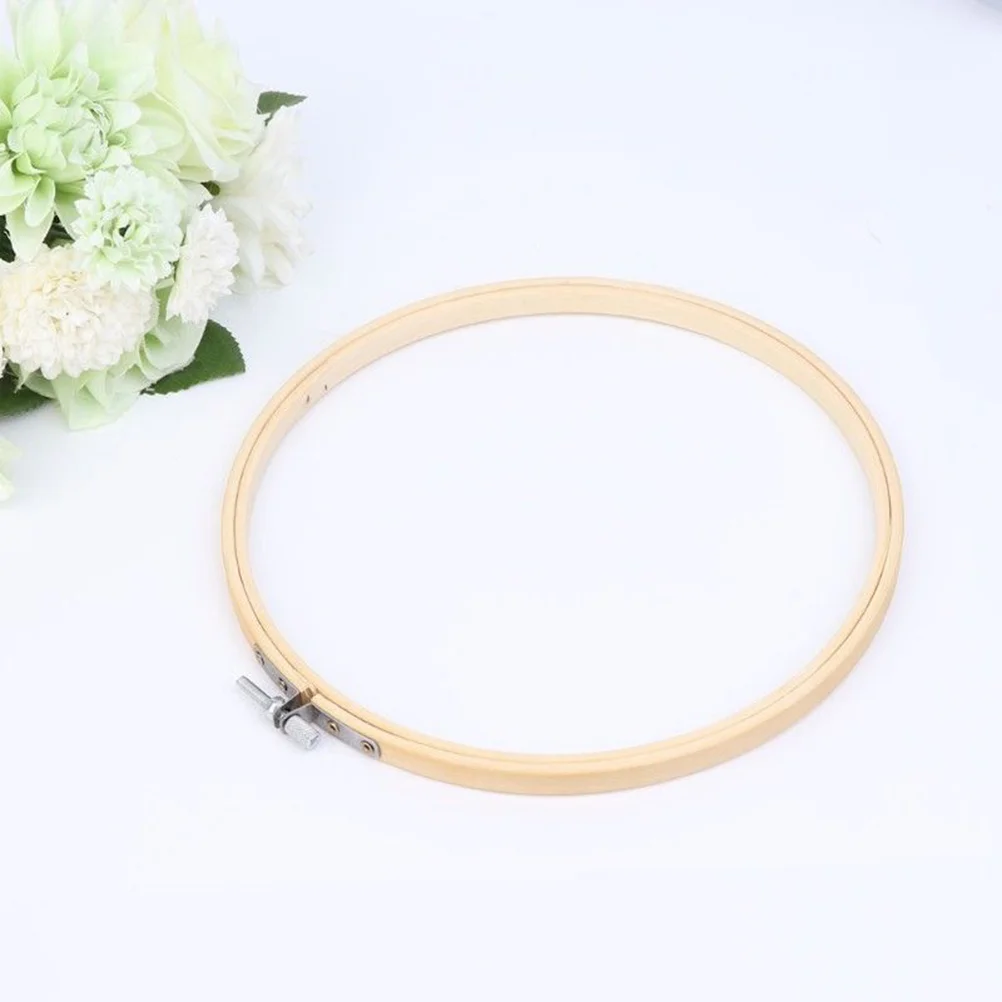 

6 Pcs DIY Embroidery Frame Bamboo Circle Cross Stitch Hoops Cross-Stitch Wooden