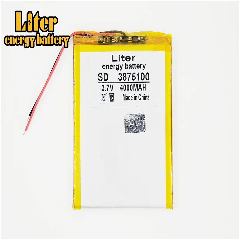 

3875100 4000mAh 3.7v polymer lithium rechargeable battery li-po for Tablet MP5 power bank recorder