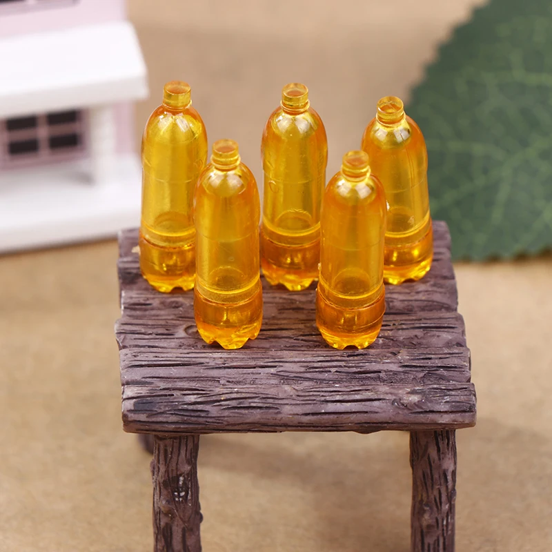 5Pcs Dollhouse Miniature Mineral Water Bottles Drink Bottle Doll Mini Accessories Playing House Decorative Toy Props Gifts