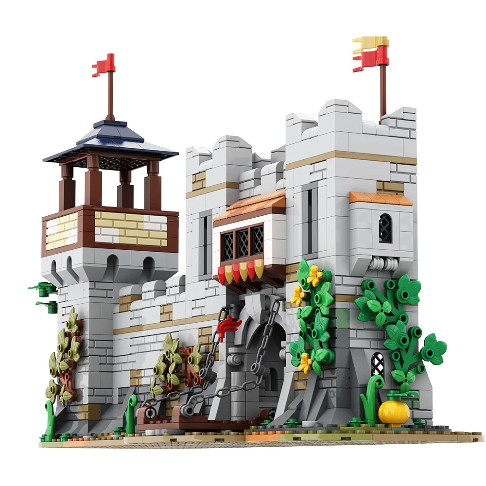 Gobricks Medieval Architecture Lion Knightsed Castle Building Block set Imperial Castle Education Brick Toys for Children Gift