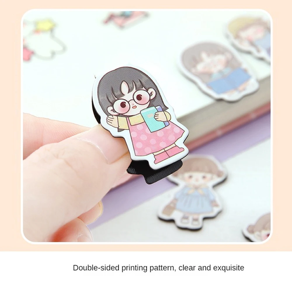 2/4/6PCS Magnetic Bookmark Durable Exquisite Workmanship Beautifully Book Accessories Creative Bookmarks Smooth And Flat