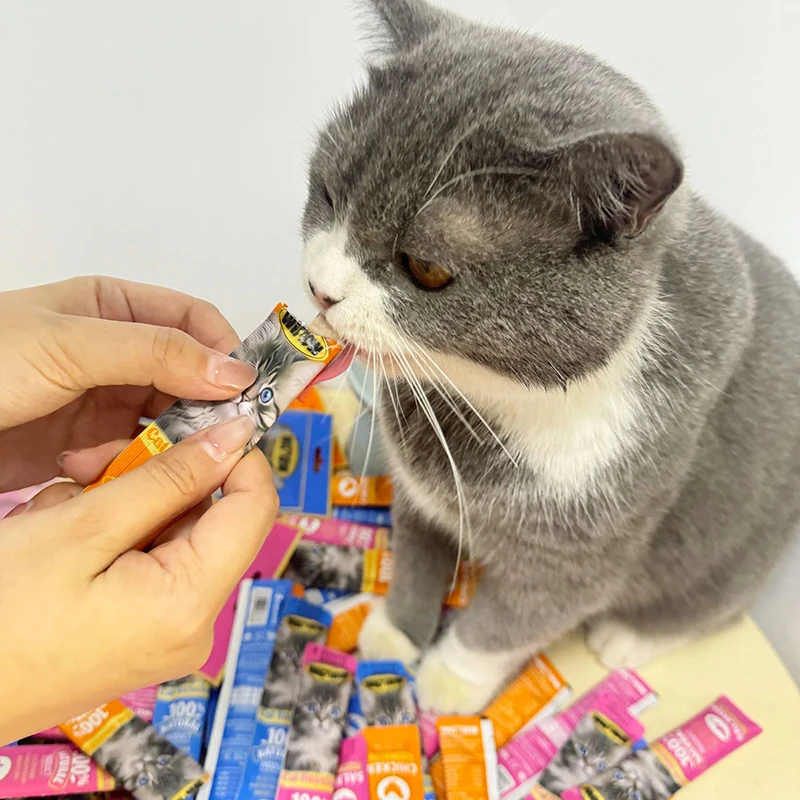 Cat strip cat snack adult cat kitten fattening nutrition strip pet food wet food Cat Treats, Grain Free, Lickable