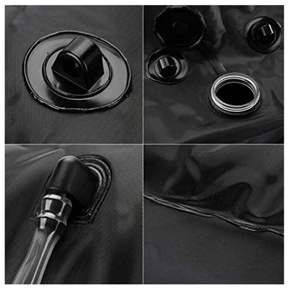 2 Pack 40L Capacity Solar Shower Bag Removable Hose Heat Absorbing Camping Shower Bag Nylon Ropes PVC Outdoor Bathing Shower