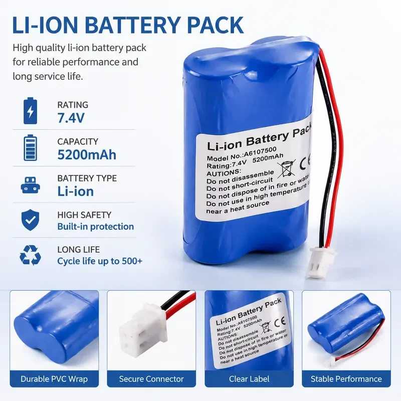 [New] Battery with A6107500 Model Rechargeable Power Cell for Electronic Devices