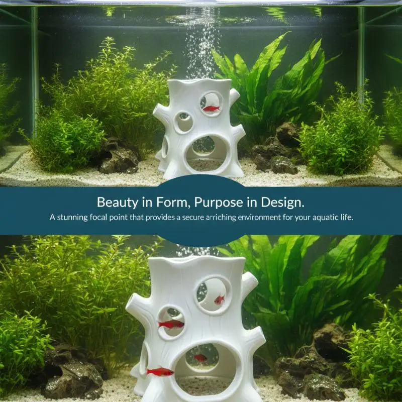 Hollow Shrimp Breeding Cave Realistic Tree Stump Non-Toxic Aquarium Hideaway Plastic Multi-Hole Aquarium Ornament Fish Tank