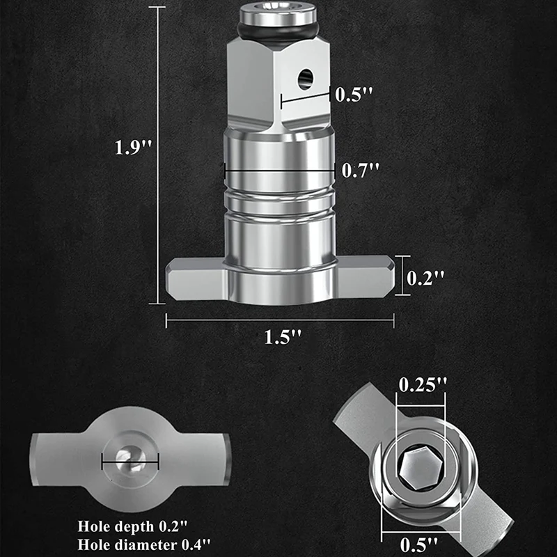 

Compatible Impact Driver Anvil Assembly In Drill Head Housing,1/2Inch Square Drive To 1/4Inch Hex Female Socket Adapter