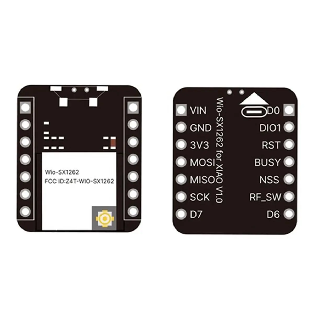 Doings 5PCS for XIAO NRF52840 & Wio-SX1262 Kit for Meshtastic LoRa 862-930MHz WiFi Bluetooth Development Board