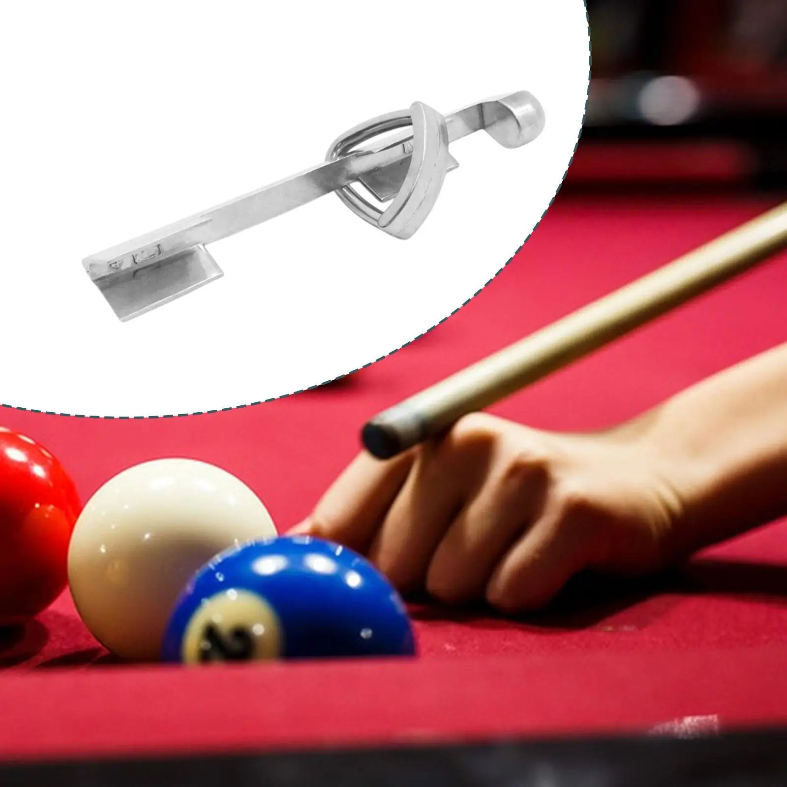 

Pool Cue Clamp Repairing Replacement Alloy Lightweight Cue Stick Tip Repair Kit for Game Travel Practice Competition Exercise