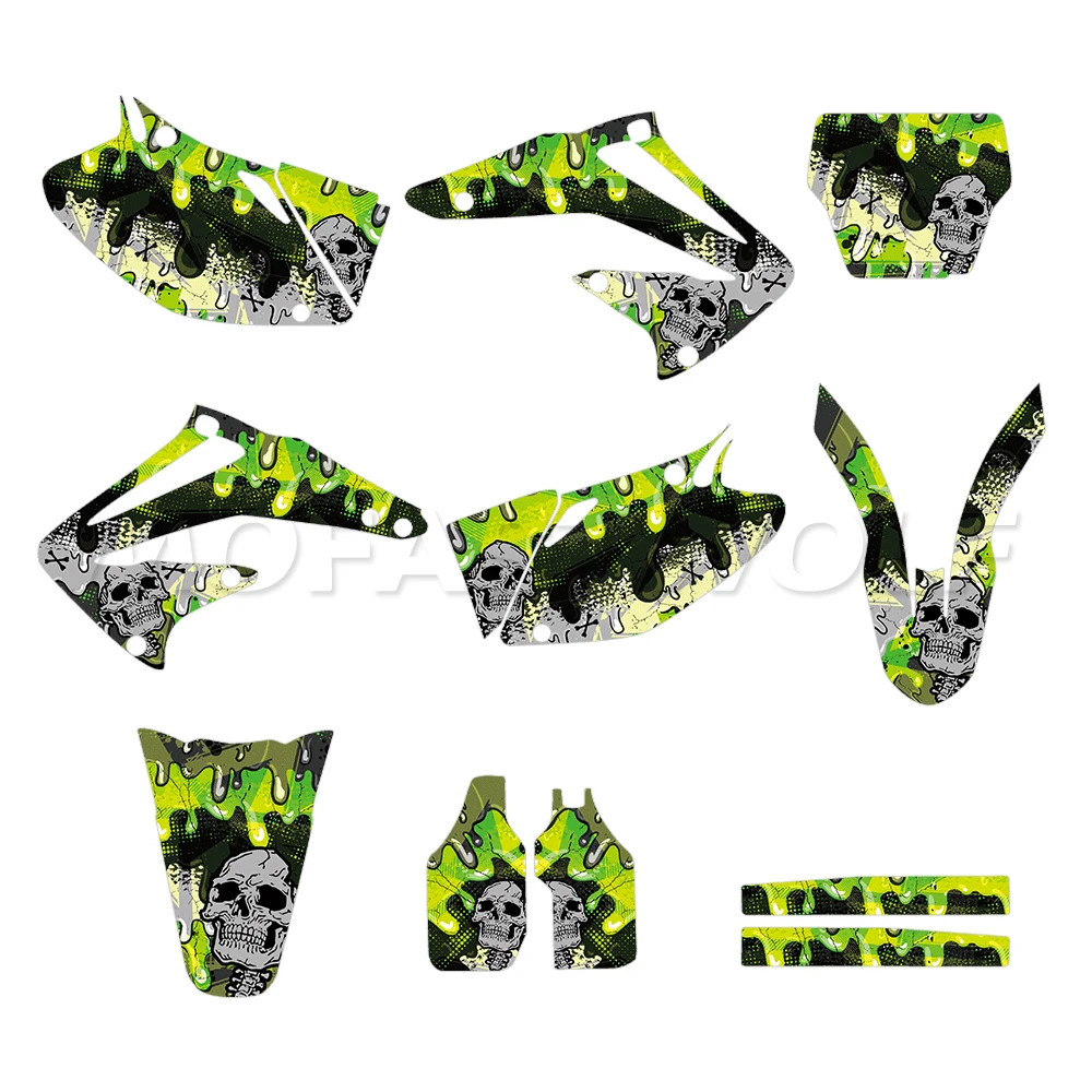 Motorcycle Graphics Decals Stickers Deco Kit Full Set for CRF 450R Racing Off-Road Decal Wrap Fit