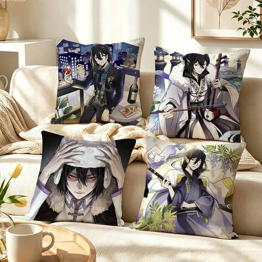 Fyodor D From B-Bungo Stray Dogs   Pillow Case Pattern Printed Pillowcase For Living Room Sofa Cushion Cover