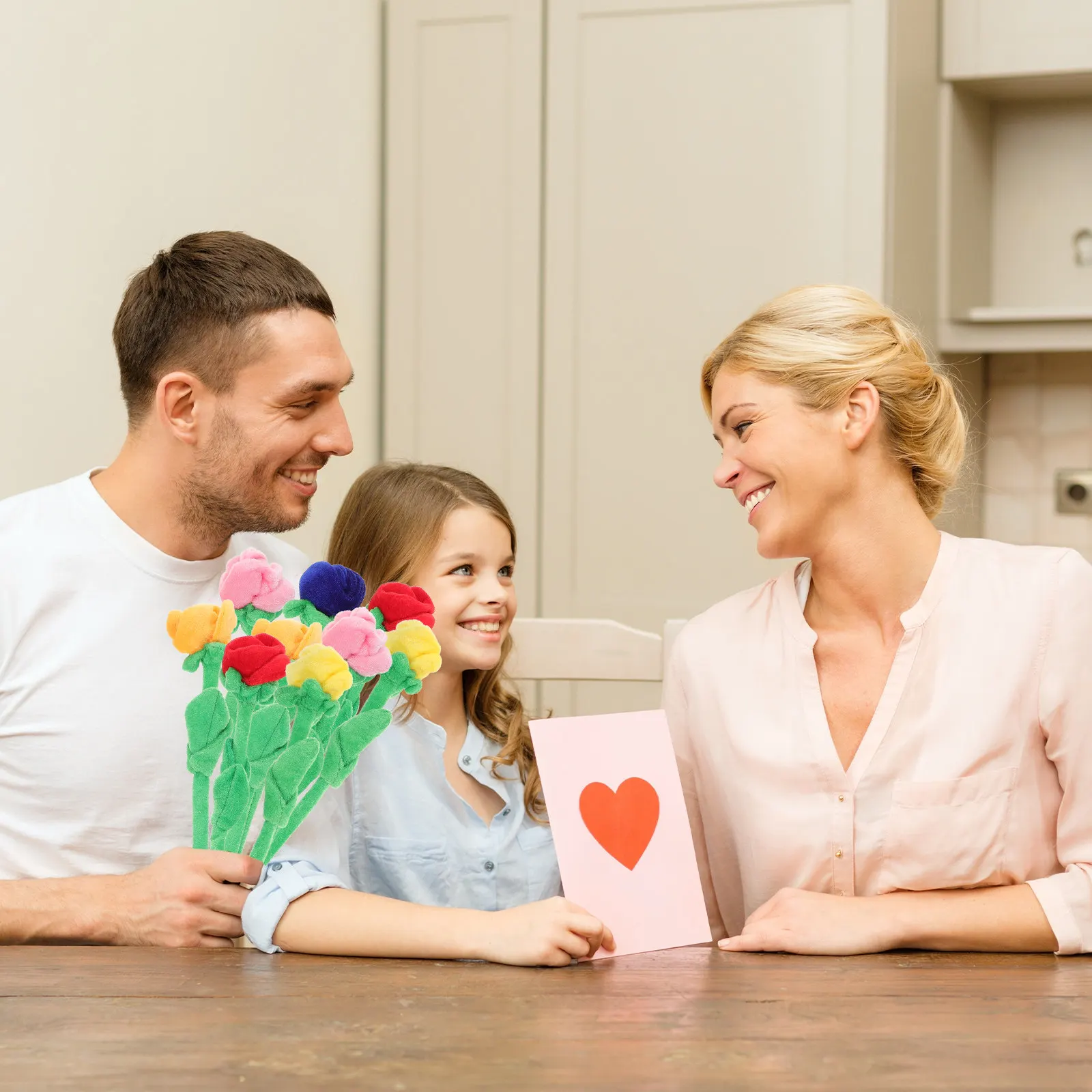 

10Pcs Rose Artificial Flowers Wedding Party Fake Flower Decoration Home Office Table Decor Long-Lasting Realistic Look