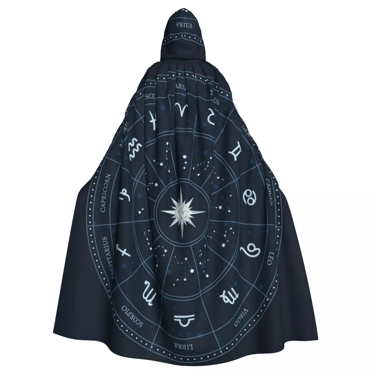 

Hooded Cloak Polyester Unisex Witch Cape Costume AccessoryAstrology Zodiac