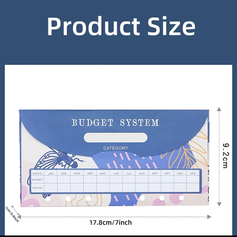 25 листов с 6 отверстиями для отслеживания бюджета, набор бюджетных конвертов и маркеров