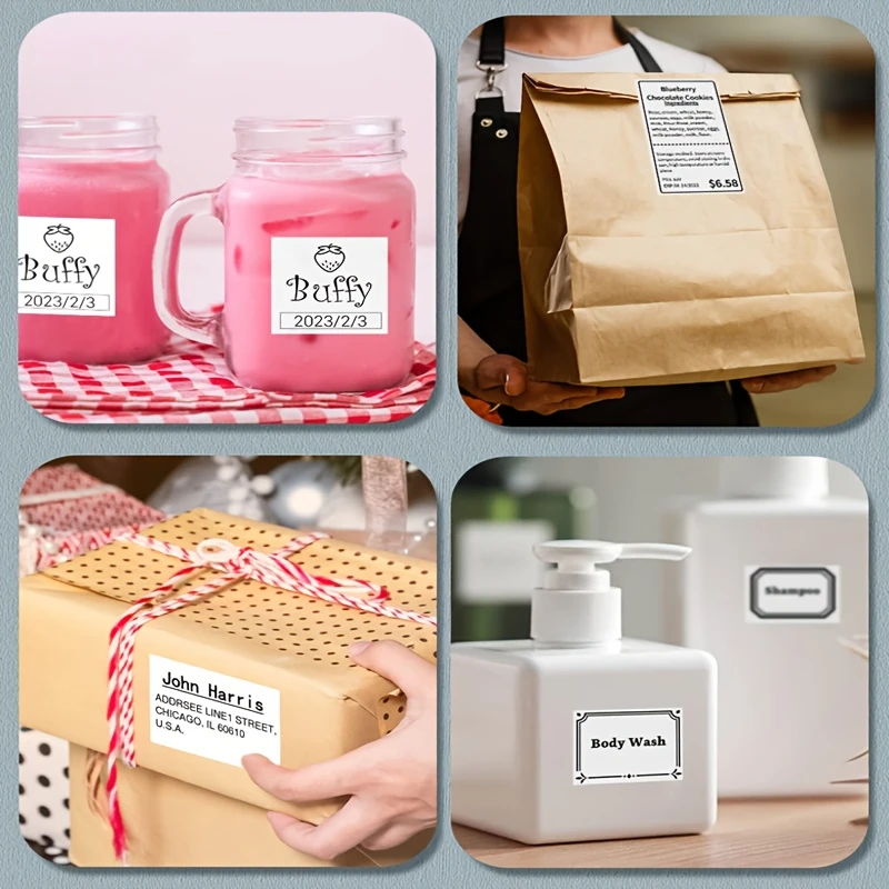 920 قطعة 30 × 20 مم (1.18 بوصة × 0.79 بوصة) ورق ملصقات حراري - مناسب Phomemo M200/M110/M220/DETONGER P1، الهالوين، الباركود/العنان/الملصق المنزلي