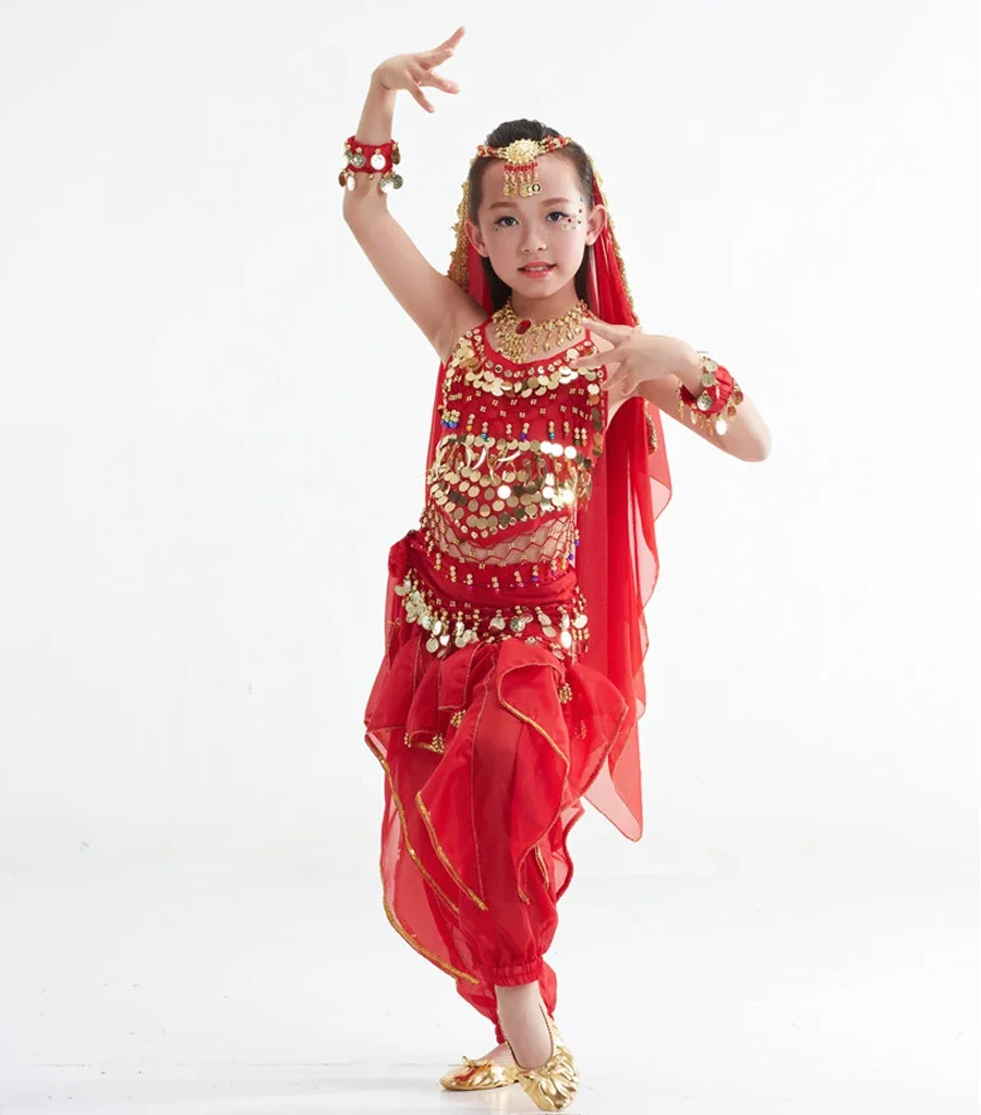 

Kids Bellydance Child Kids Indian Belly Dance Costumes Set Oriental Dance Girls Belly Dancing India Belly Dance Clothes 3 Colors