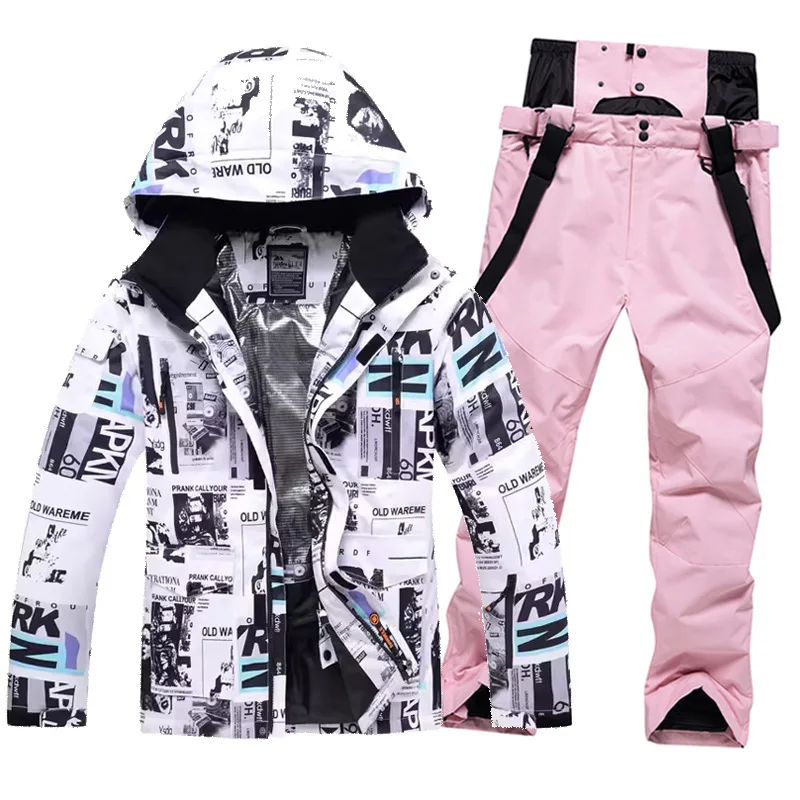 STLF أنماط جديدة الكتابة على الجدران نمط بدلة تزلج الرياضة في الهواء الطلق يندبروف مقاوم للماء سنوسويت مجموعات سترة التزلج