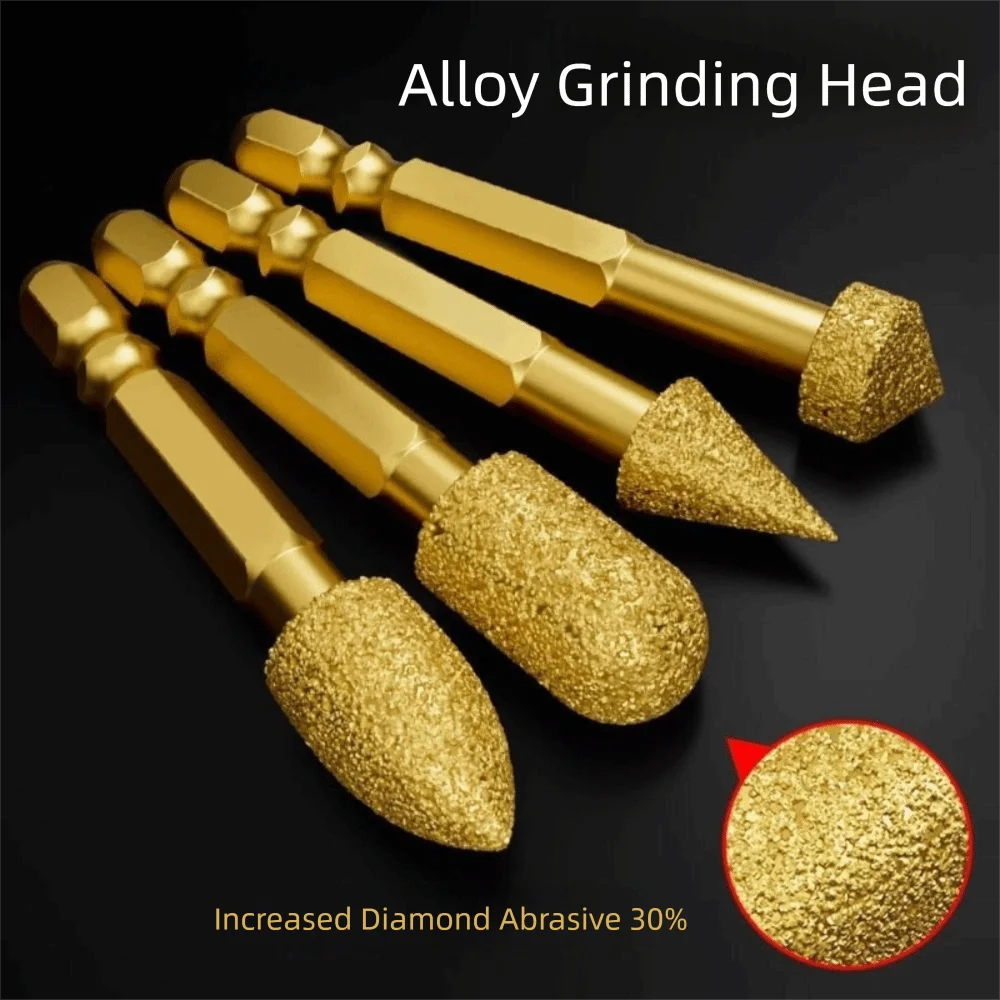 

Hexagonal Shank Adamas Coated Rotary Burrs Sturdy Tool High Temperature Brazing Technology Adamas Rotary Tool Set Fine Detailing