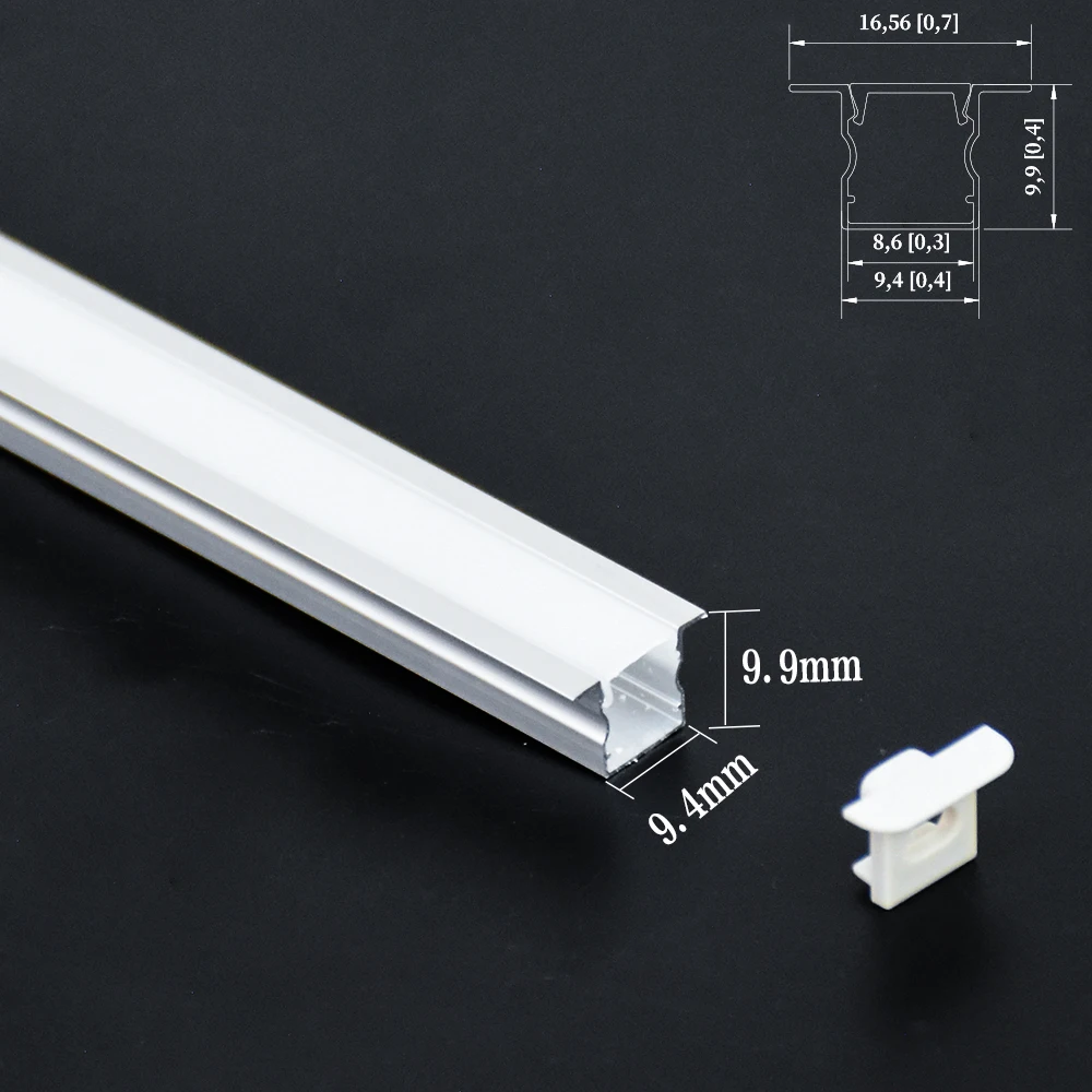 

10*10mm 5pcs 0.5m Superior LED Aluminum Profile Strip Light for Embedded Installation in Cabinets and Wardrobes