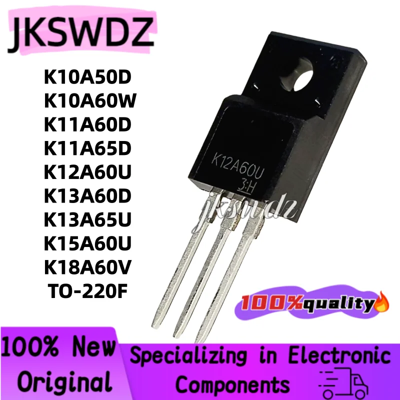 

10Uds 100% new K10A50D K10A60W K11A60D K11A65D K12A60U K13A60D K13A65U K15A60U K18A60V TO-220F MOSFET