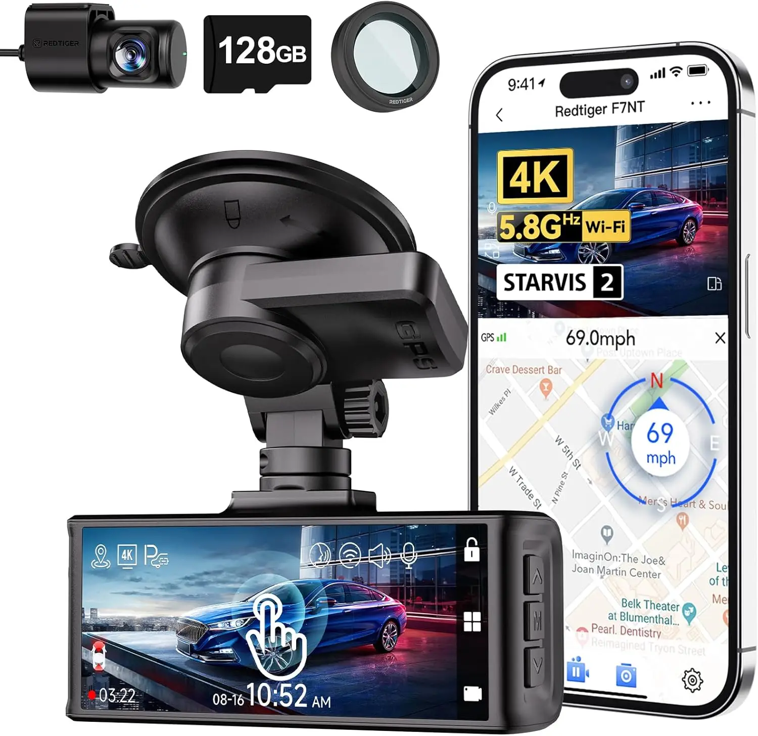 F7N 4K Dash Cam Wit… - image
