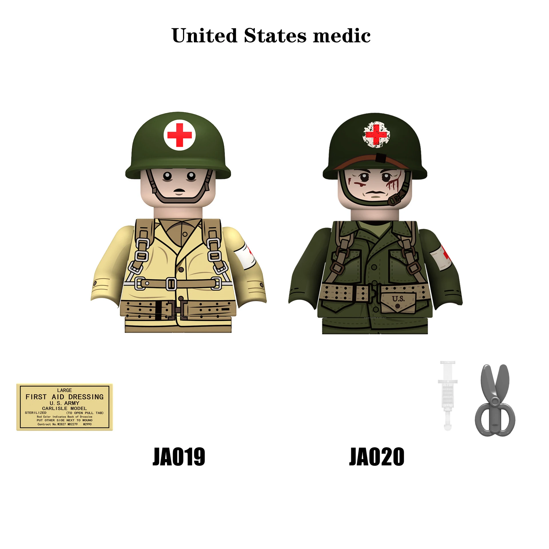 Moc Ww2-Mini figurine de l'armée militaire pour enfants, bl84de la force médicale allemande, mitrailleuses précieuses, blocs de jouets, cadeau pour garçons et filles, nouveau